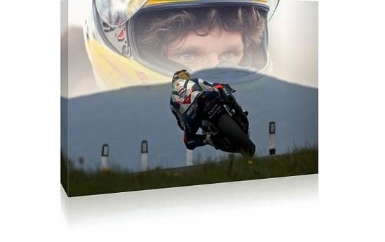 Arty Icons Guy Martin LARGE 30X20 Inch CANVAS - VERY rare Isle of Man TT Tyco TAS Suzuki Framed Picture