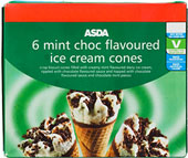Mint Choc Ice Cream Cones (8) On Offer