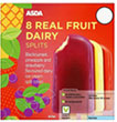 ASDA Real Fruit Dairy Split Lollies (8 per pack