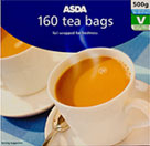 ASDA Tea Bags (160 per pack - 500g) On Offer