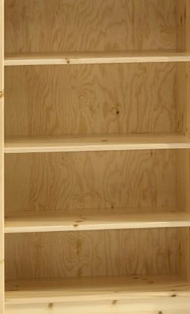ASDA Tic-Tac-Toe Tall Bookcase - Natural Pine