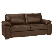 Leather 3 Seat Sofa Brown