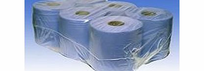 Ashland 2 Ply Blue Centrefeed Rolls - Contract Roll (6 x 130 metre Rolls Per Case)