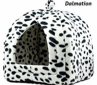 Ashley Mills Soft Fleecy Pet Puppy Dog Cat Rabbit Igloo Triangle Pyramid Dalmatian Hut Removable Cover
