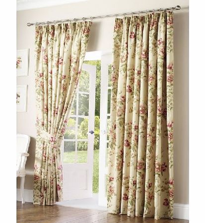 Capesbury Vintage Rose Lined Curtains