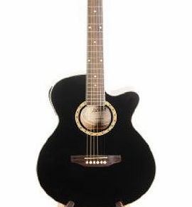 Ashton Sl29ceq Slim Line Electro Acoustic Guitar Black