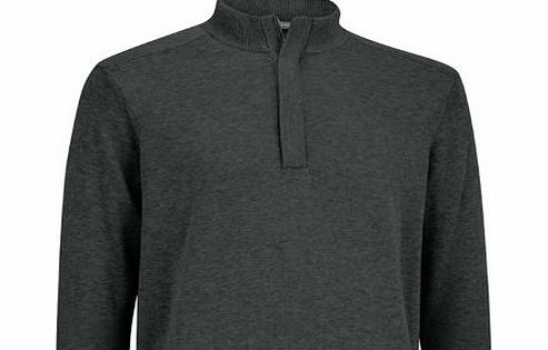 Ashworth Golf Mens Pima Half-Zip Windproof Lined Sweater - Grey - 2XL