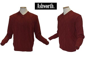 Ashworth Menand#8217;s American Dream Diamond Weave Sweater