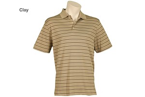 Ashworth Open Sleeve 3 Button Placket Polo Shirt