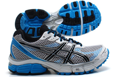 Asics Gel Pulse 4 Mens Running Shoes White/Black/Blue