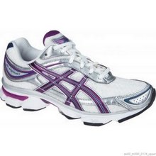 Asics GEL-Stratus 2 Ladies Running Shoe White/Grape Juice/Lightning