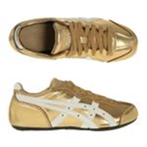 Asics Gold And White Whizzer Trainers