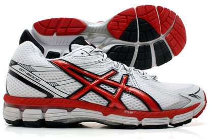 Asics GT-2000 2E Mens Running Shoes White/Red/Black