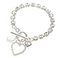 ASOS 3 Charm T Bar Crystal Bracelet