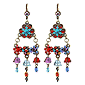 4 Flower Chandelier Earrings