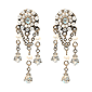 Flower And Chain Drop Earrings