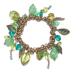 ASOS Leaf & Mixed Charm Bracelet