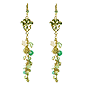 Long Bead Cluster Earrings