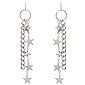 ASOS Star Chain and Stone Drop Earrings