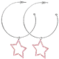 ASOS Star Charm Hoop Earrings
