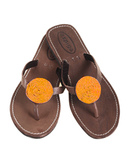Aspiga Orange Disc Sandals