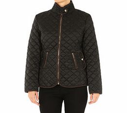 Assuili Black short quilted jacket