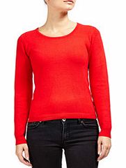 Red cashmere blend jumper