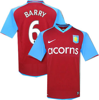 Nike 08-09 Aston Villa home (Barry 6)