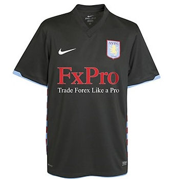 Aston Villa Nike 2010-11 Aston Villa Away Nike Football Shirt
