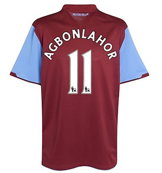 Nike 2010-11 Aston Villa Nike Home Shirt (Agbonlahor