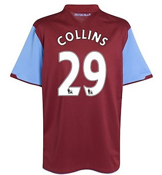 Nike 2010-11 Aston Villa Nike Home Shirt (Collins 29)