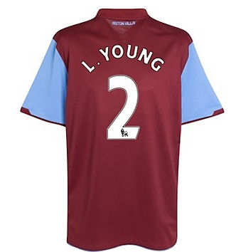 Aston Villa Nike 2010-11 Aston Villa Nike Home Shirt (L. Young 2)