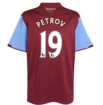 Nike 2010-11 Aston Villa Nike Home Shirt (Petrov 19)