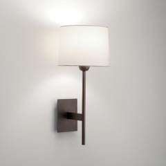 Astro Lloyd Bronze Wall Light with White Shade