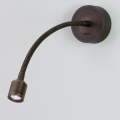 Fosso Switched Flexible LED Wall Light in Bronze
