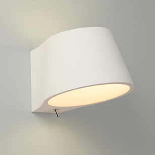 Astro Lighting Koza White Plaster Wall Light With An Integral