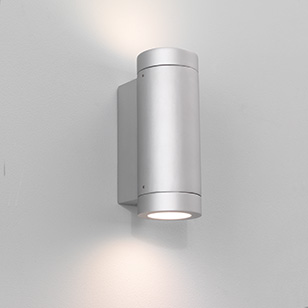 Astro Lighting Porto Low Energy Silver Outdoor Wall Light That Directs Light Up And Down