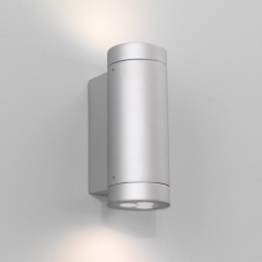 Astro Lighting Porto Twin LED Outdoor Wall Light in Silver