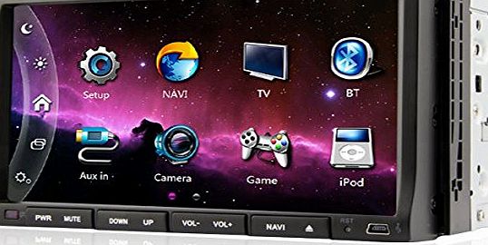 ASure In Dash 2-Din Car stereo sat nav DVD Player GPS Navigation System Bluetooth with IPOD Ready