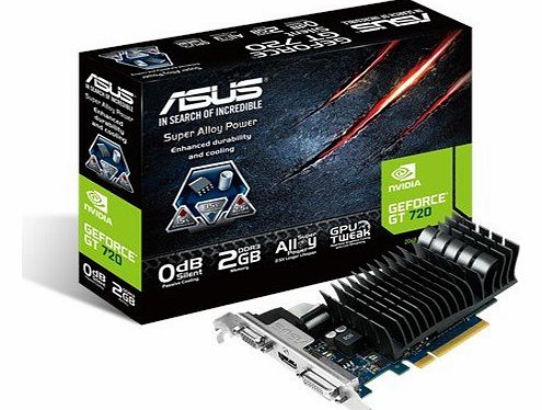 ASUS  Nvidia GeForce GT 720 Silent Graphics Card (2GB, GDDR3, PCI Express 2.0)