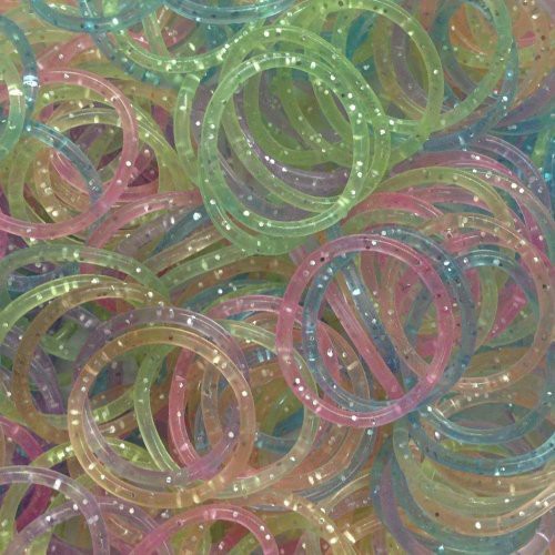 Ateam 600pcs Glitter Style Loom Bandz with 25 S-Clips