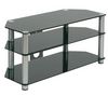 AT130-BP TV Stand - black glass