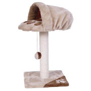 cat scratch post with bed