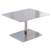ATOM Pedestal Coffee Table, Clear