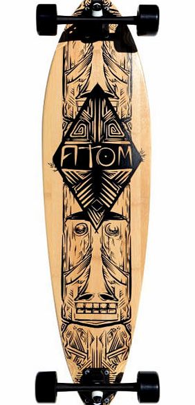 Atom Tiki Bamboo Pin Tail Longboard - 39 inch