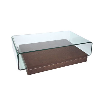 Atom Wood And Glass Coffee Table