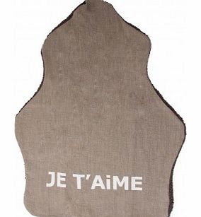 Fleece Je taime cover - Grey `One size