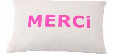 Atsuyo Akiko Merci cushion - white and pink Pink `One size