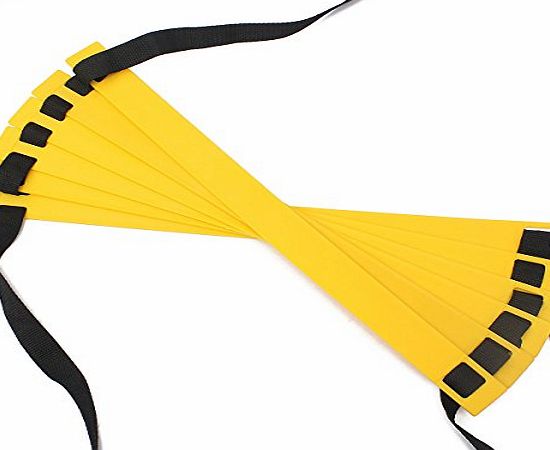 Audew 4 Meters 6-Rung Agility Flexible Ladder for Soccer Football Training Yellow