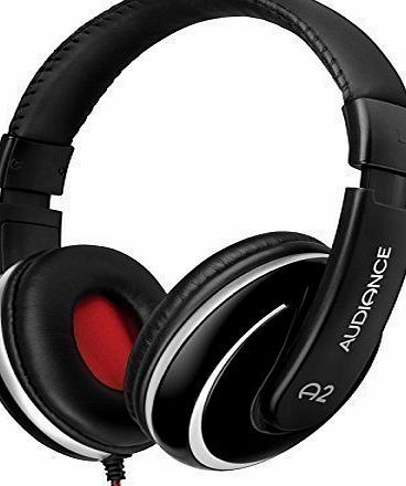 Audiance A2 Premium Over Ear Stereo Headphones in Black amp; Silver (3.5mm Jack)